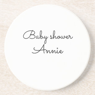 enkel minimal lägg till ditt namn text baby shower underlägg