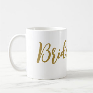 enkel minimal lägg till ditt namn text brudtärna p kaffemugg