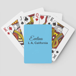 Enkel minimal lägg till ditt namn text plats stad casinokort