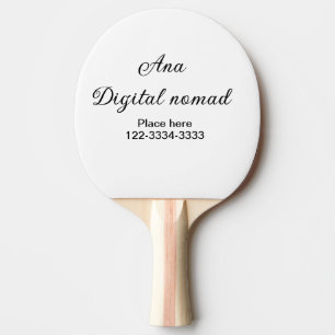 Enkel minimal lägg till ditt namn text plats stad pingisracket