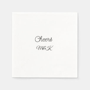 Enkel minimal lägg till namn Cheers par namn anpas Pappersservett