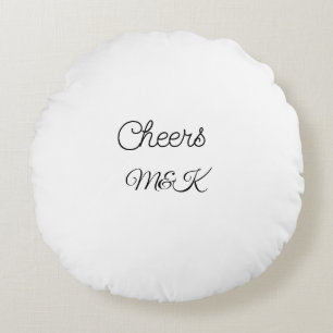 Enkel minimal lägg till namn Cheers par namn anpas Rund Kudde