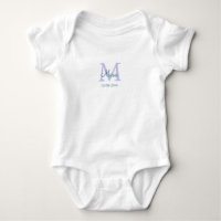 enkel minimal lägg till namn monogram lila grön da