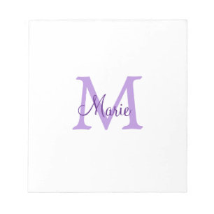 enkel minimal lägg till namn monogram rosa röd k anteckningsblock