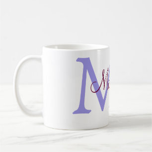 enkel minimal lägg till namn monogram rosa röd k kaffemugg