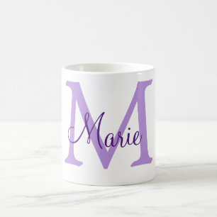 enkel minimal lägg till namn monogram rosa röd k kaffemugg