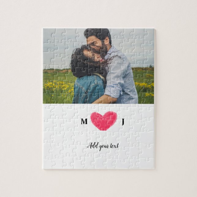 enkel minimal lägga till ditt namn till fotomonogr pussel (Vertikal)