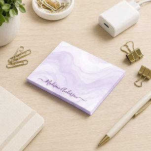 Enkel Minimal Lavendel Vattenfärg Personlig Post-it Block