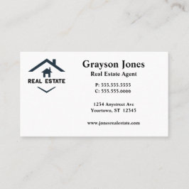 Enkel minimal Logotyp i huset i Gods Agent Visitkort