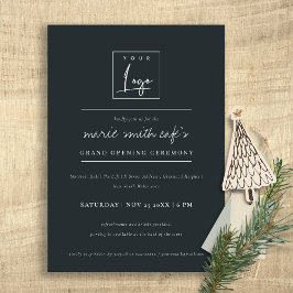 Enkel minimal Logotyp, stort öppnande av Inbjudan