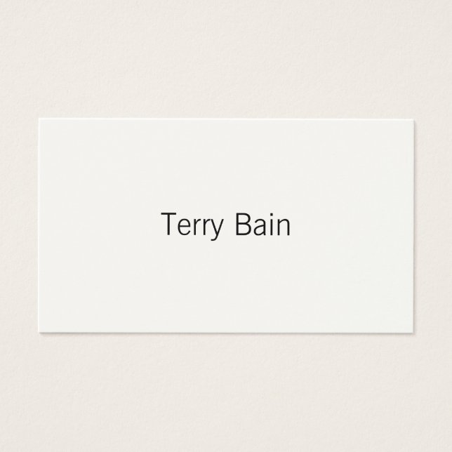 Enkel, minimal mittpunkt fram och tillbaka visitkort (Framsidan)