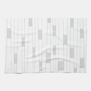 Enkel, minimal, modern linjegrafik mönster kökshandduk