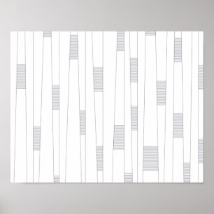 Enkel, minimal, modern linjegrafik mönster poster