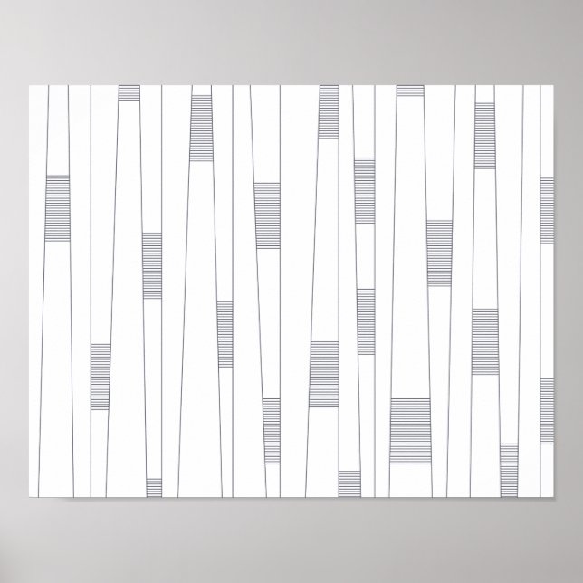 Enkel, minimal, modern linjegrafik mönster poster (Framsidan)