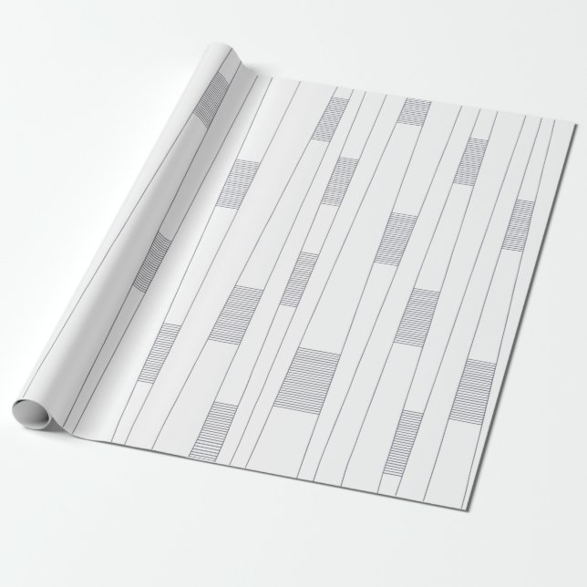 Enkel, minimal, modern linjegrafik mönster presentpapper (Utrullad)