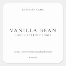 Enkel minimal modern ljus-produktetikett