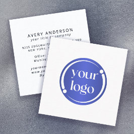 Enkel, minimal modern Logotyp i vitt Fyrkantigt Visitkort