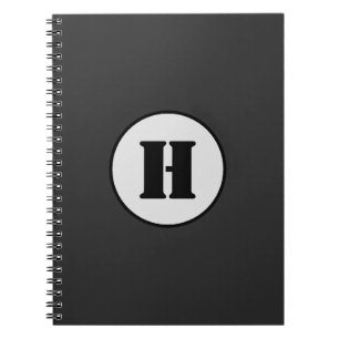 ENKEL MINIMAL MODERN MONOGRAM ELEGANT STIL CHIC ANTECKNINGSBOK