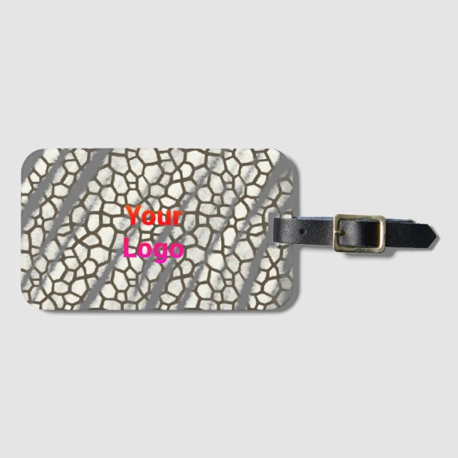 ENKEL MINIMAL MODERN MONOGRAM ELEGANT STIL CHIC BAGAGEBRICKA (Framsida horisontal)