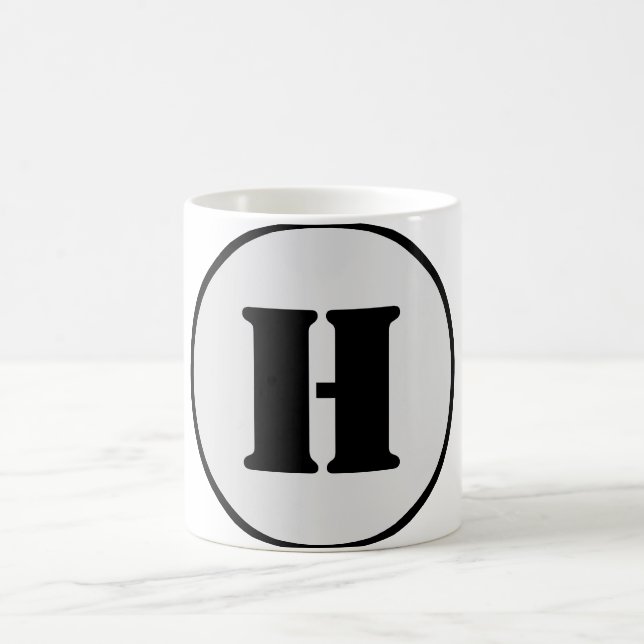 ENKEL MINIMAL MODERN MONOGRAM ELEGANT STIL CHIC KAFFEMUGG (Center)