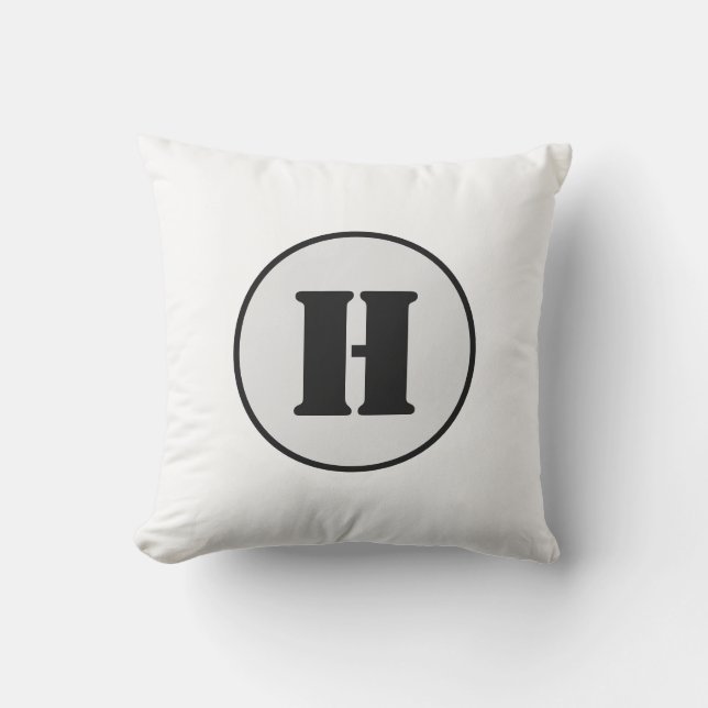 ENKEL MINIMAL MODERN MONOGRAM ELEGANT STIL CHIC KUDDE (Framsida)