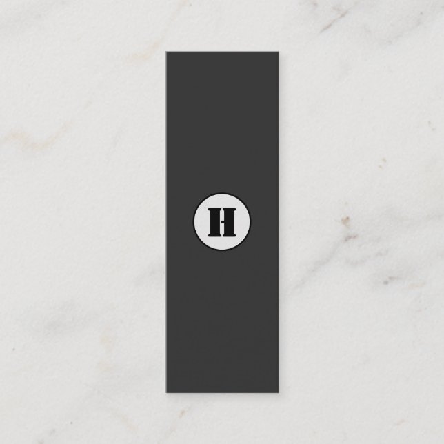 ENKEL MINIMAL MODERN MONOGRAM ELEGANT STIL CHIC MINI VISITKORT (Framsida)