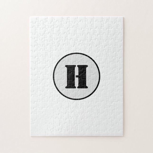 ENKEL MINIMAL MODERN MONOGRAM ELEGANT STIL CHIC PUSSEL (Vertikal)