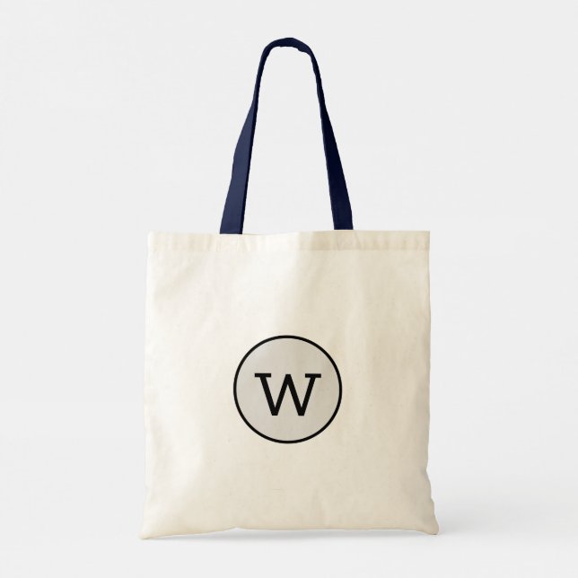 ENKEL MINIMAL MODERN MONOGRAM ELEGANT STIL CHIC TYGKASSE (Baksida)