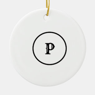 ENKEL MINIMAL MODERN MONOGRAM ELEGANT STIL TOTE JULGRANSPRYDNAD KERAMIK