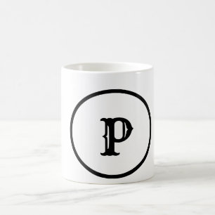 ENKEL MINIMAL MODERN MONOGRAM ELEGANT STIL TOTE KAFFEMUGG