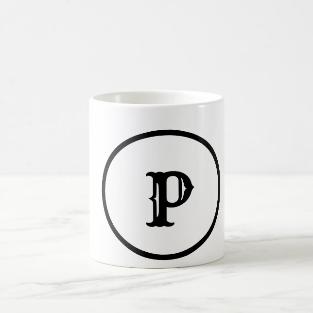 ENKEL MINIMAL MODERN MONOGRAM ELEGANT STIL TOTE KAFFEMUGG (Center)