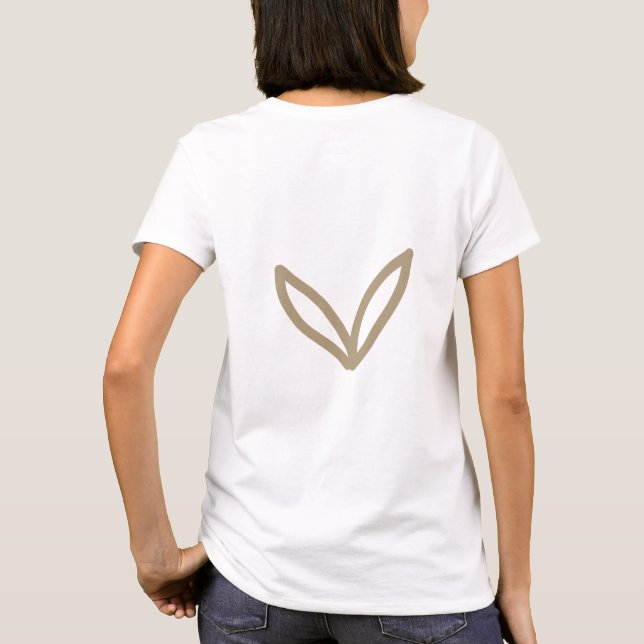 ENKEL MINIMAL MODERN MONOGRAM ELEGANTA STIL CHIC T SHIRT (Baksida)