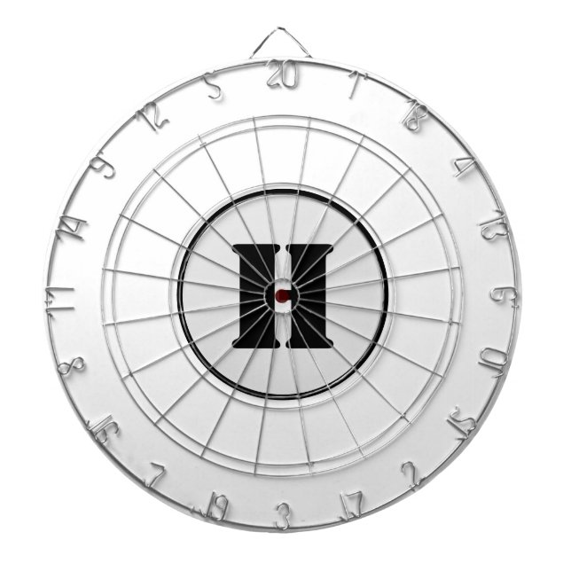 ENKEL MINIMAL MODERN MONOGRAM ELEGANTARE STIL CHIC DARTTAVLA (Framsidan)