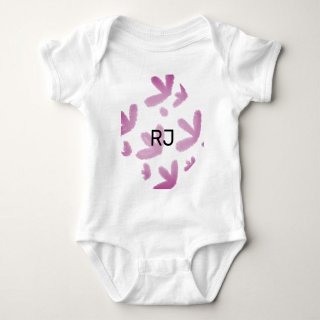 ENKEL MINIMAL MODERN MONOGRAM ELEGANTARE STIL CHIC T SHIRT (Framsida)