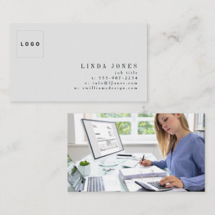 Enkel Minimal Modern Professionell Logotyp Foto Visitkort