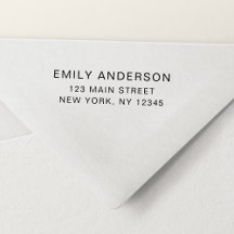 Enkel, minimal modern Returadress