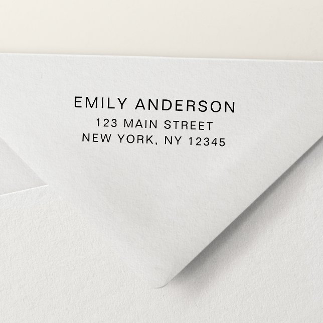 Enkel, minimal modern Returadress Självfärgande Stämpel (Skapare uppladdad)