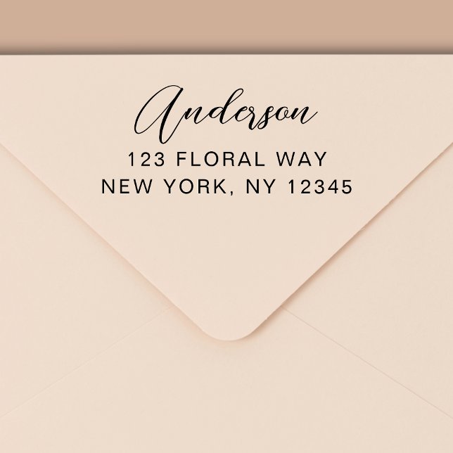 Enkel, minimal modern Returadress Självfärgande Stämpel (Skapare uppladdad)