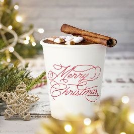 Enkel, minimal modern vit röd God jul