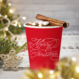 Enkel, minimal modern vit röd God jul