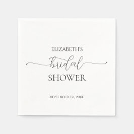 Enkel, minimal Möhippa för svartvitt i skript Pappersservett