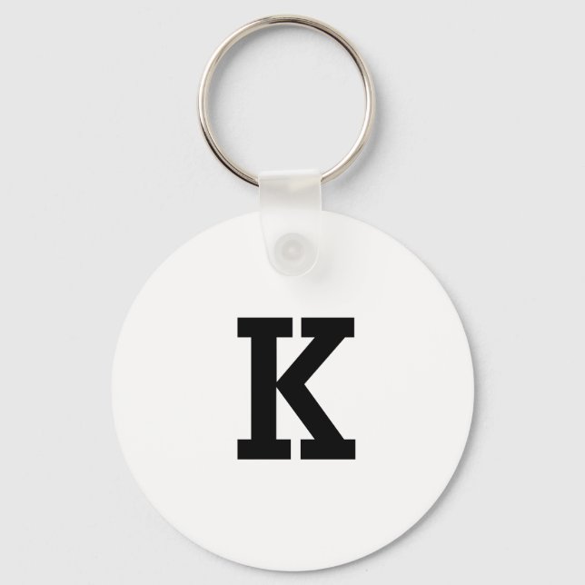 ENKEL MINIMAL MONOGRAM ANPASSAT NAMN NYCKELRING (Framsida)
