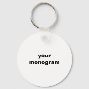 enkel minimal monogram anpassat namn nyckelring