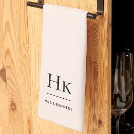 Enkel, minimal  monogram klassisk Elegant Kökshandduk