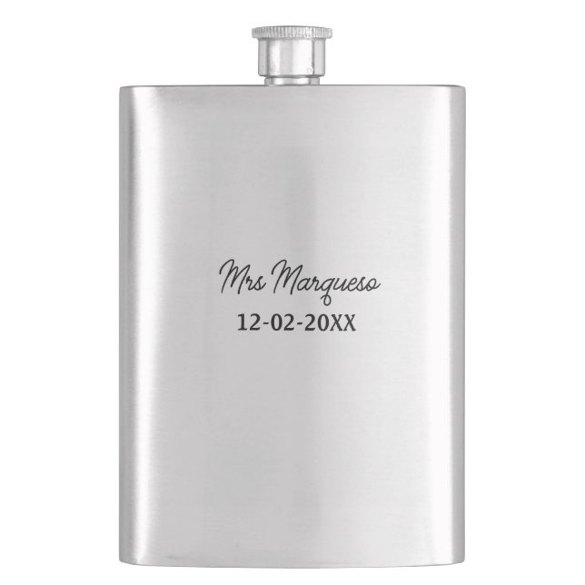 enkel minimal monogram mrs herr namn datum år Geno Fickplunta (Framsidan)