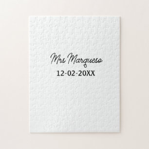 enkel minimal monogram mrs herr namn datum år Geno Pussel