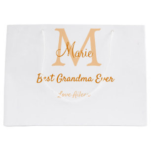 enkel, minimal, mormor någonsin, orange monogram
