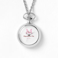 enkel minimal mors dag monogram rosa namn tex
