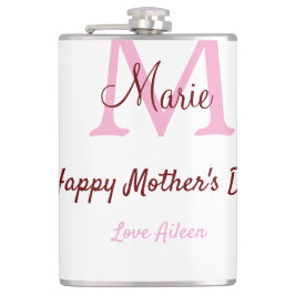 enkel minimal mors dag monogram rosa namn tex fickplunta