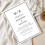 Enkel minimal och Chic | BRÖLLOP Inbjudningar<br><div class="desc">Minimal och Chic | Svartvit bröllopsinbjudan Den här eleganten,  moderna blöjor för bröllop eller möhippa har en enkel svartvit textdesign som utesluter minimalistiskt stil. Lägg till initialer eller monogram för att göra dem helt egna.</div>